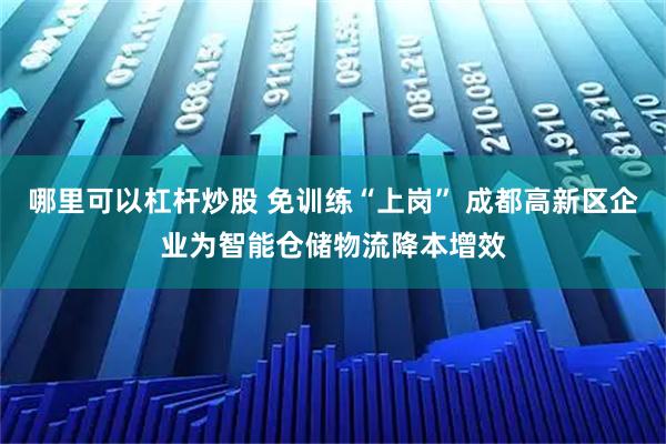 哪里可以杠杆炒股 免训练“上岗” 成都高新区企业为智能仓储物流降本增效